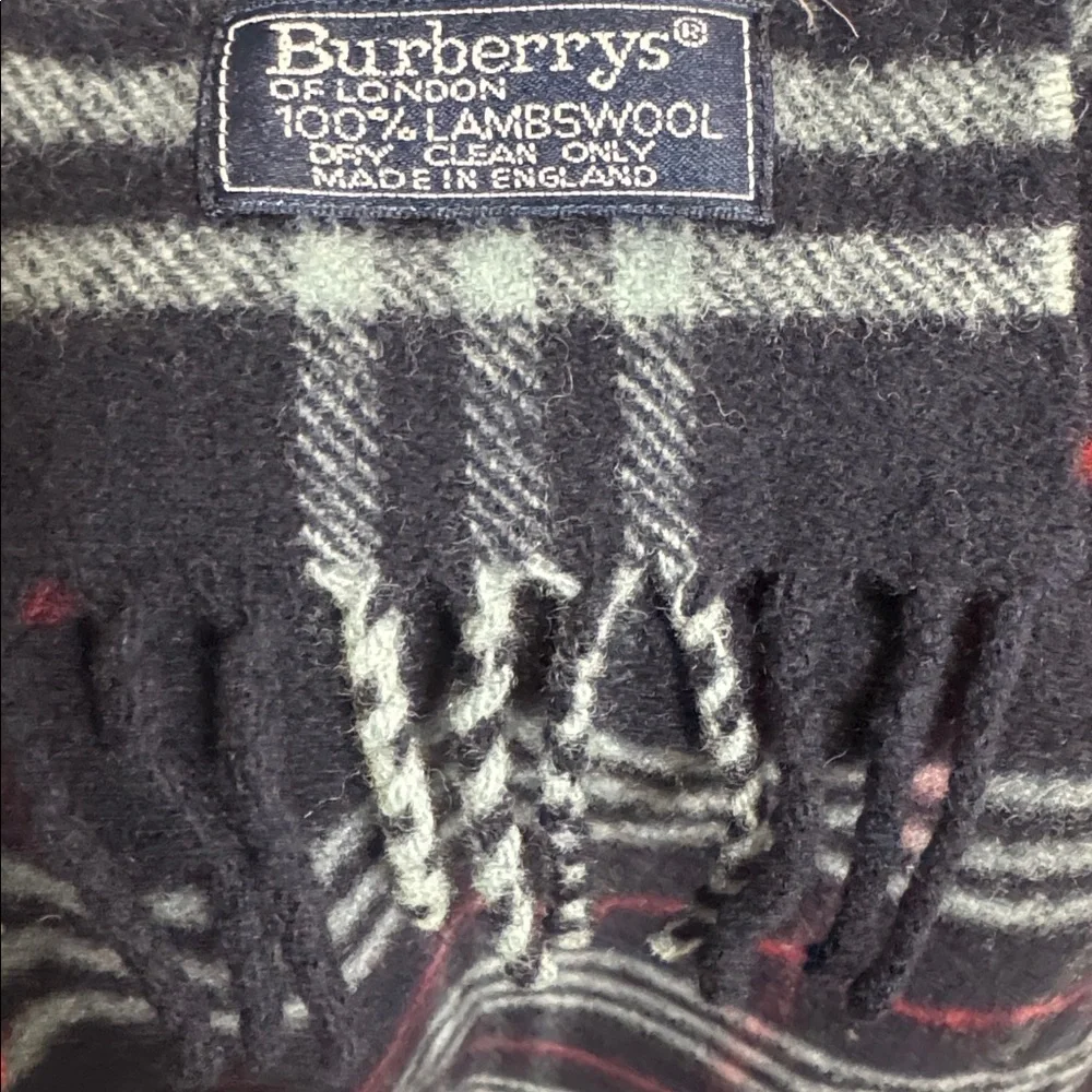 BUBERRYS vintage Scarf unisex navy blue